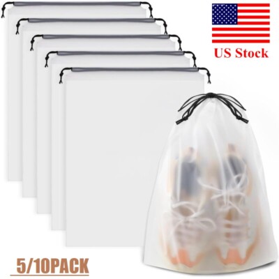 10Pcs Boot Shoe Toy Storage Drawstring Bag Travel Organizer Large Dust-proof USA