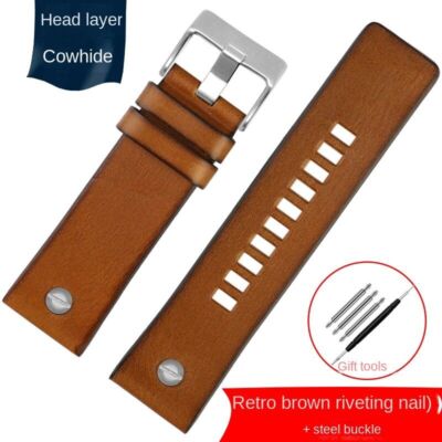 Genuine Leather Watch Strap Fit For Diesel DZ7413 DZ4318 DZ4343 DZ4323 DZ4476
