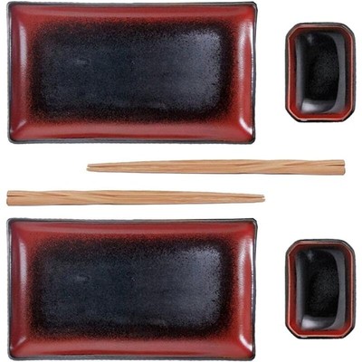 Kagetsu Japanese Style 6 Piece Sushi Set for Two (New)