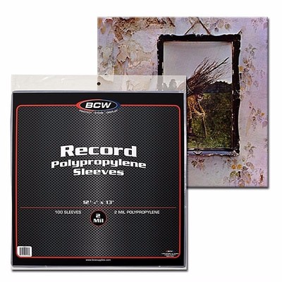 1000 BCW 33 RPM 12 Inch Outer Sleeve Poly Archival  2 mil LP Record Album