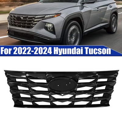 Передний Бампер решетк. черный Хром  2022 2023 2024 Hyundai Tucson 86350N9110