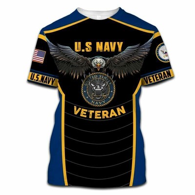 Us Navy Bald Eagle 3d T-shirt All Over Printed