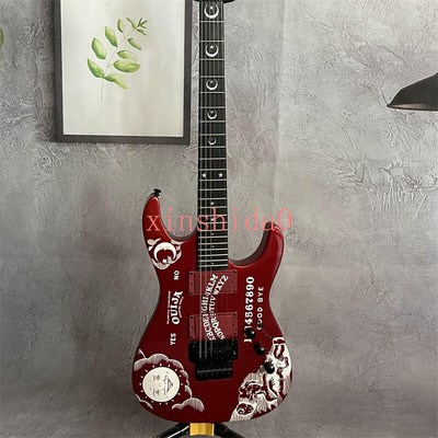 Red Sparkle KH-2 OUIJA Electric Guitar Moon Star Inlays HH Pickups FR Bridge