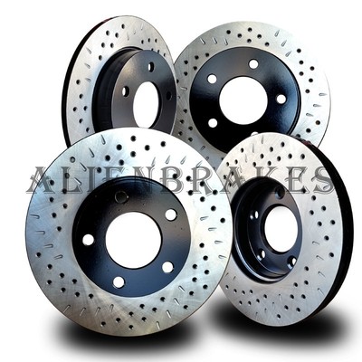 NIS020SD Maxima 04-08 Performance Brake Front + Rear Double Drill &Dimple Slots