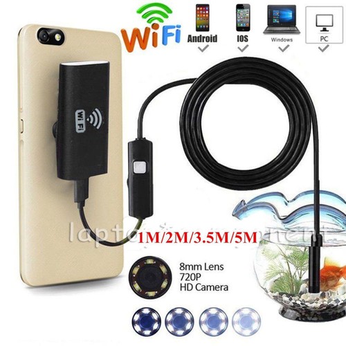 Wireless Waterproof WIFI Borescope Endoscope Inspection Camera For iPhone XS Max