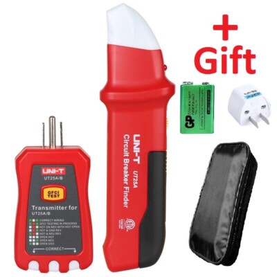 UNI-T UT25A Digital Circuit Breaker Finder with GFCI Outlet Socket Tester LED