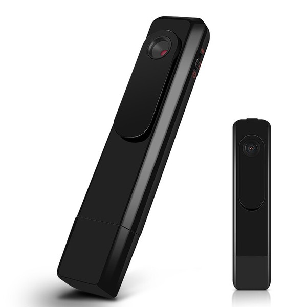 Black wireless presentation remote with laser pointer
