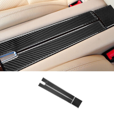 Carbon Fiber Rear Armrest Box Panel Cover Trim For Porsche Panamera 2010-2016