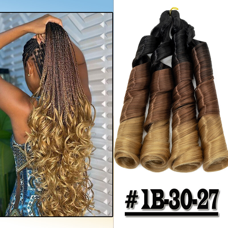 1-5 Pack French Curl Braiding Hair 24" Bouncy Extensions Thick As Human Real US