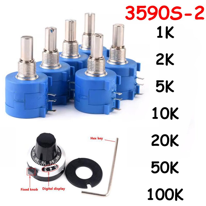 10 Drehpotentiometer 3590s Verdrahtet Variabler Widerstand PrÃ¤Zision Mehrdreh