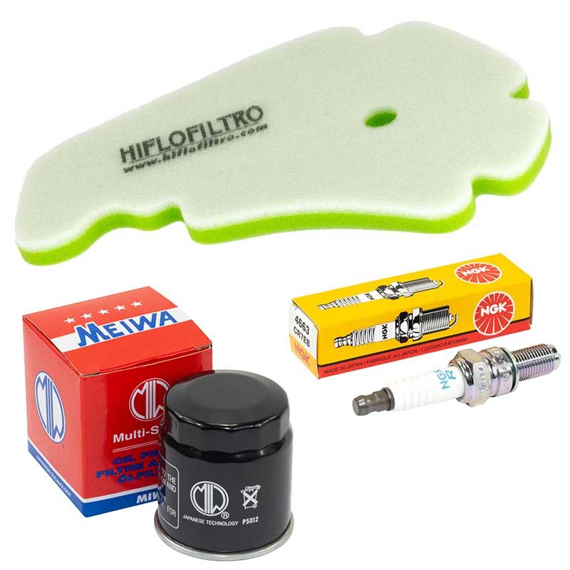Set Luftfilter Ölfilter Zündkerze Wartung für Aprilia Sport City 125 2004-2012