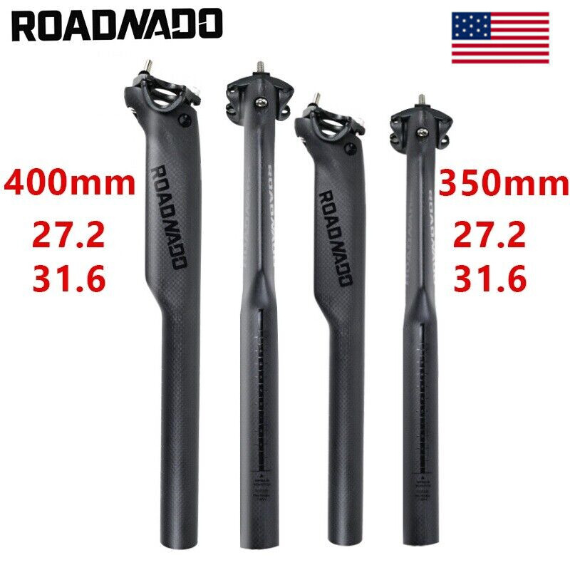 ROADNADO Carbon Bike Aero Seatpost 27.2/31.6 350/400mm 3K Matte Seat Tube USA