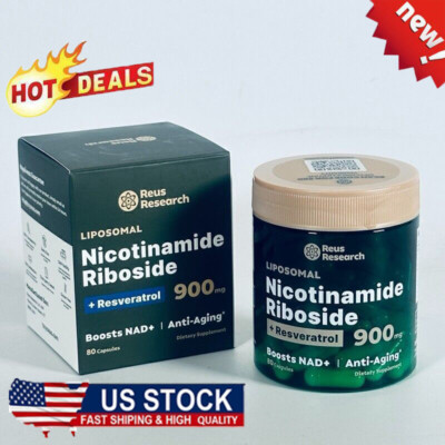 Nicotinamide Riboside+Resveratrol NAD+ Supplement 900mg Anti-Aging -exp. 3/29/26