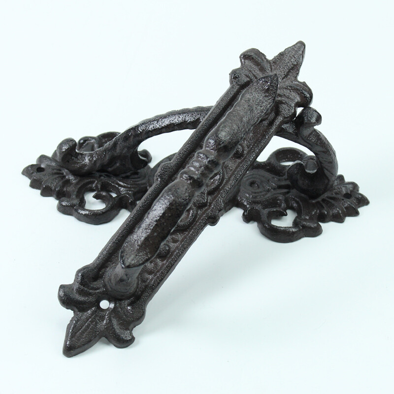 Large Cast Iron Gate Barn Shed Pull Door Handle Antique Cupboard Decor Home Door