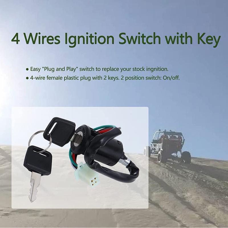 US Universal 4Pin Start Ignition Key Switch For 50cc-250cc Motorcycle ATV Parts