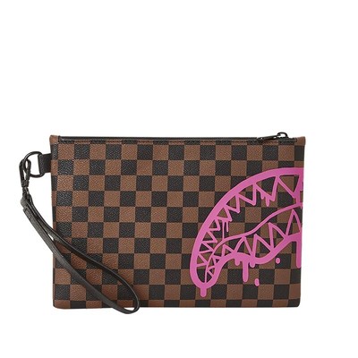 

Клатч SPRAYGROUND Pink Drip Brown Checked Brown E2023, Коричневый