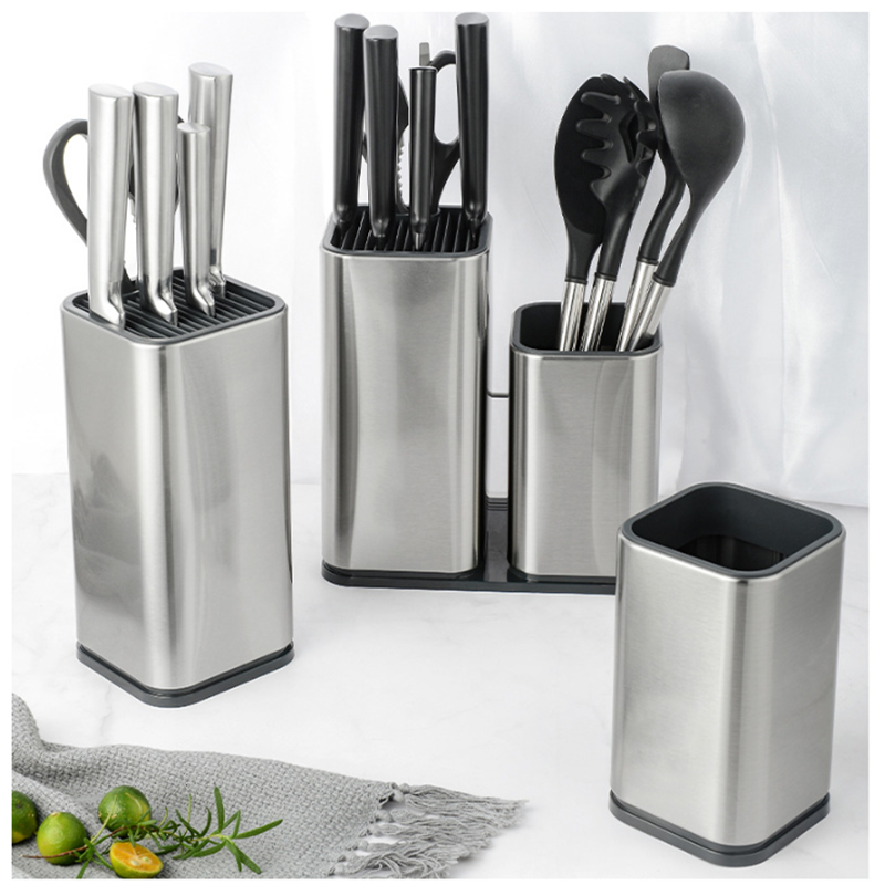 KitchenGiant Utensilien/Messer-Halter Aufsteller Organizer Edelstahl Behälter