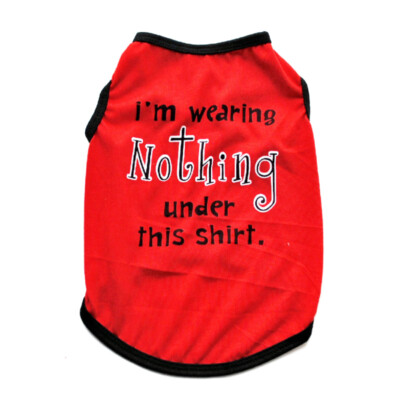 Cute Pet Cat Small Dog T Shirts Clothes for Puppy Summer Cotton Vest