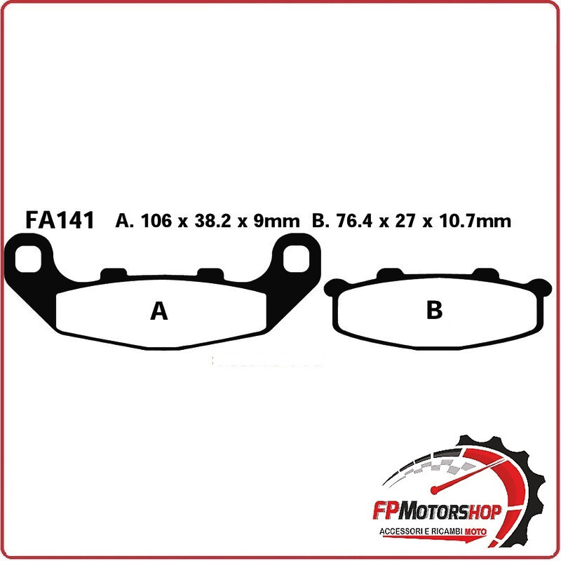 PASTIGLIE PASTICCHE FRENI PER MOTO SUZUKI RGV 250 POSTERIORE EBC FA141 ORGANICA