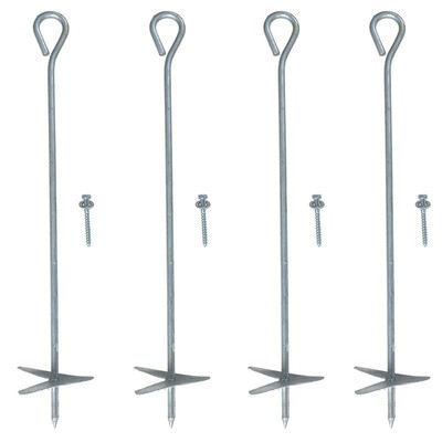 Erdanker Bodenanker Befestigungsanker 4er Set Schaukel-Anker lang Erdnagel Anker