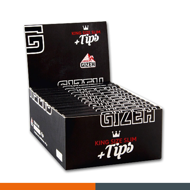 Gizeh Black King Size Slim + Tips 26 x 34 Blättchen + 34 Tips