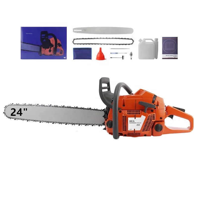 Hus 365 Pro Chainsaw 65cc Professional Forestry Tool Gas Powered 24'' Bar 3.4KW