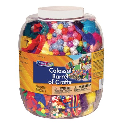 Creativity Street Colossal Barrel of Crafts, Assorted Colors & Sizes, 1 Kit