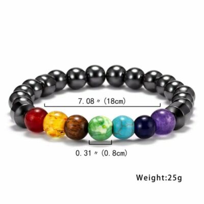 Natural 8MM Lake Blue Gemstone Bracelet Men Women Healing Stone Chakra Jewelry