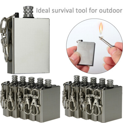 10 Pack Waterproof & Windproof Permanent Match Lighter, Strike To Light Survival