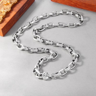 B37 Anchor Chain 6-Wort-Mantra Buddhist 0 5/16in Sterling Silver 925 Length
