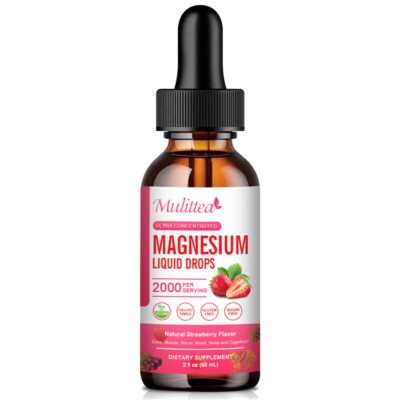 Magnesium Glycinate Supplement 2000mg Magnesium Glycinate Liquid Drops