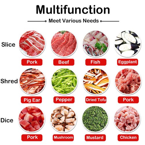 Meat Cutting Machine Stainless Steel Electric Meat Cutter Slicer Shredder 3.5mm