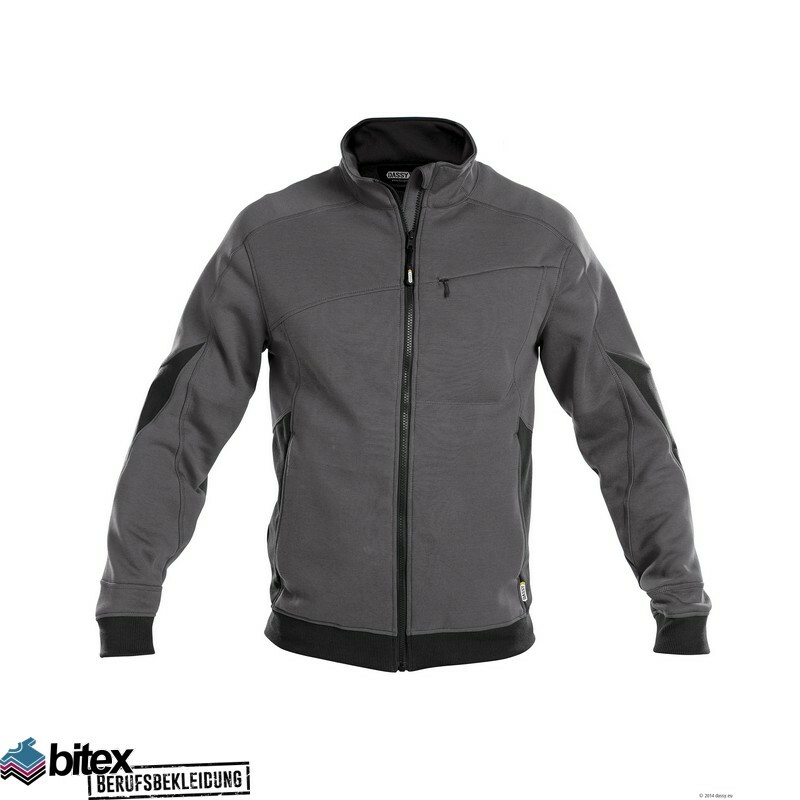 Dassy Velox Sweatshirtjacke grau-schwarz, Arbeitspullover Arbeitskleidung