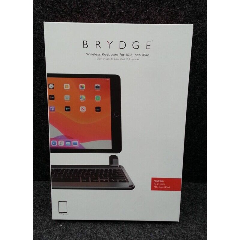 Brydge Wireless Keyboard for 10.2" iPad, Backlit Bluetooth, Space Gray BRY80022