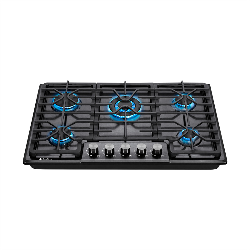 30" Stainless Steel Gas Stove Top 5 Burner Gas Cooktop