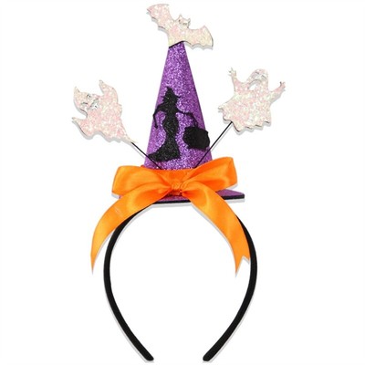 Bat Glitter Headband Christmas Headwear Halloween Party Props Karaoke Party