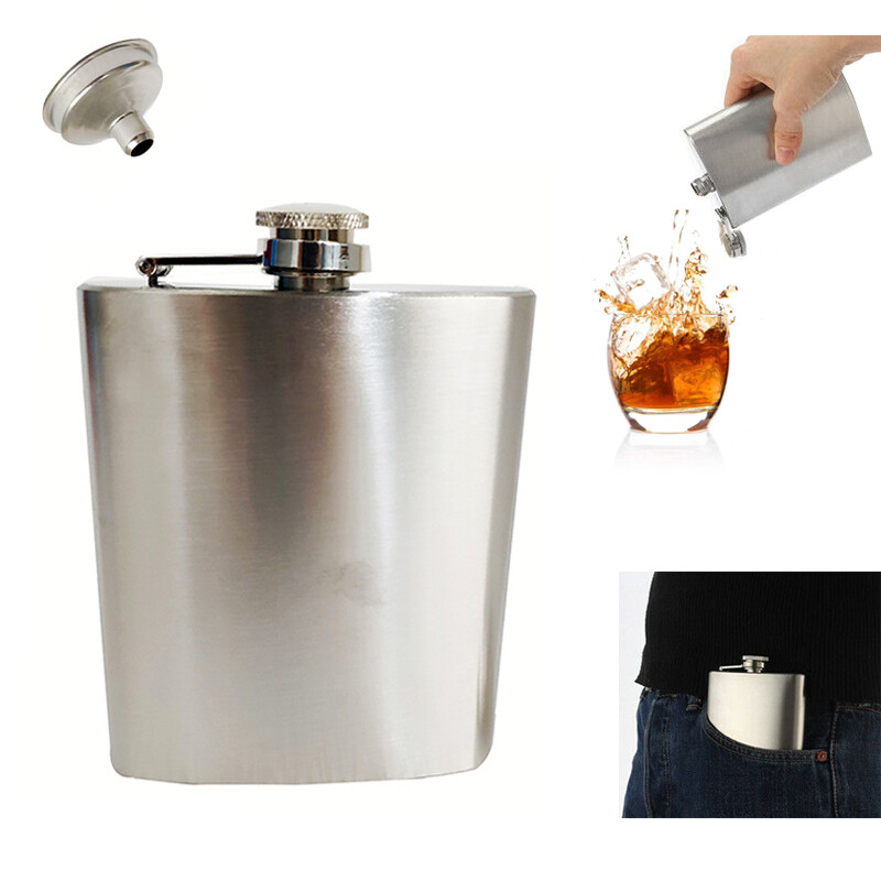 12 oz Pocket Hip Flask Stainless Steel Alcohol Whiskey