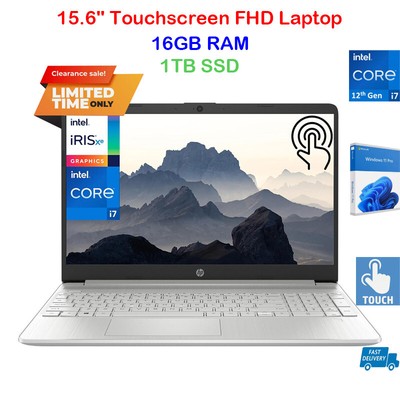 2024 HP Laptop 15.6'' FHD Touch, Intel i7-1255U,16GB RAM & 1TB, Win 11 Pro USA