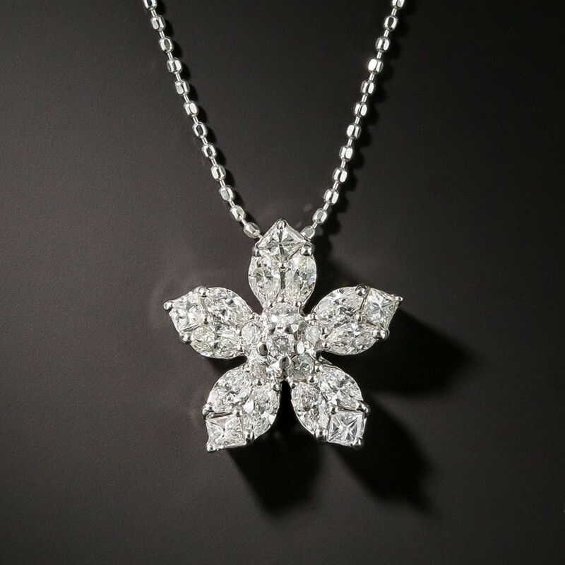 Flower Cubic Zircon Women Wedding Jewelry 925 Silver Filled