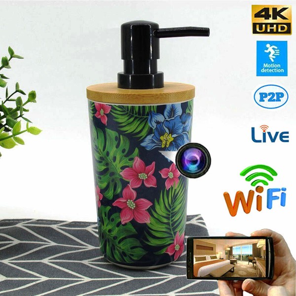 4K HD Mini Wifi IP Wireless Security Pinhole Camera DVR Hidden CAM Recorder 64GB