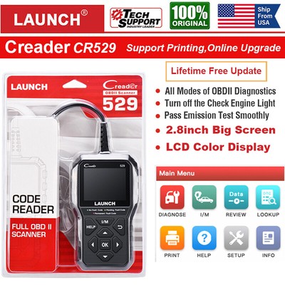 2022 Elite LAUNCH OBD2 Scanner CR529 Code Reader Check Engine Diagnostic Tool