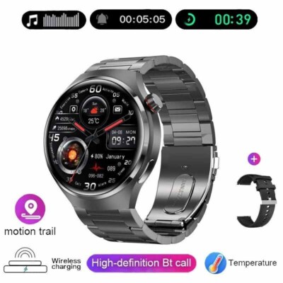 GT4 PRO Waterproof Smart Watch NFC GPS Tracker AMOLED Bluetooth Call Men Women