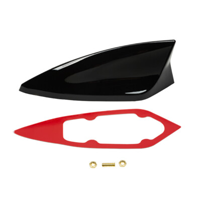 Universal Black Shark Fin Roof Antenna Aerial FM/AM Radio Signal Decor Car Trim