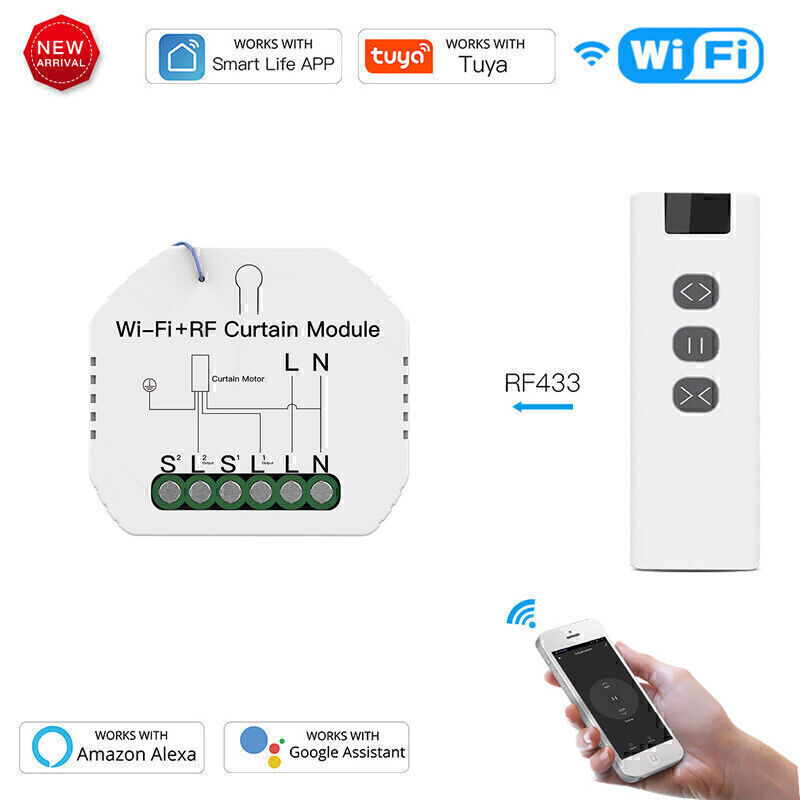 Wireless APP Smart Home Curtain Remote Control Module for Alexa