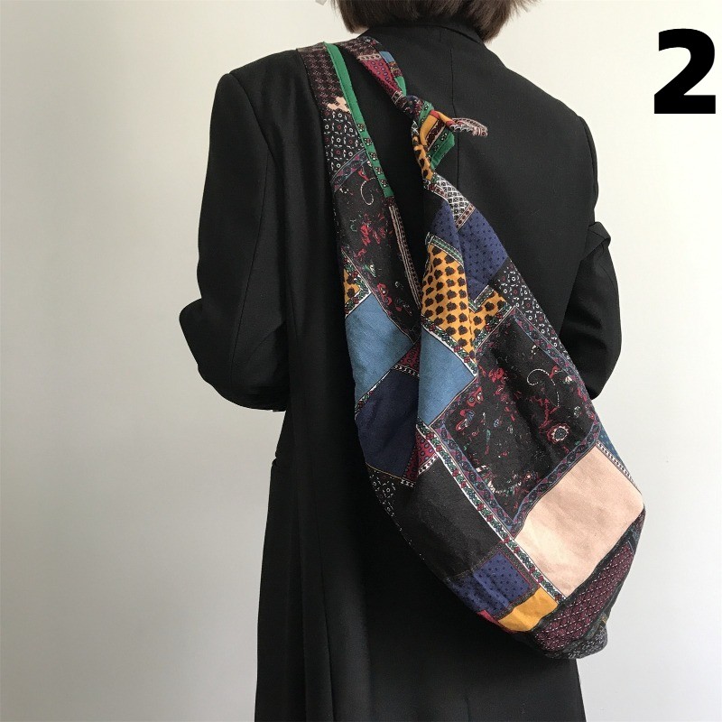 Women Casual Ethnic Vintage Style Double-Strap Bag Backpack Cross Body Bag Chic