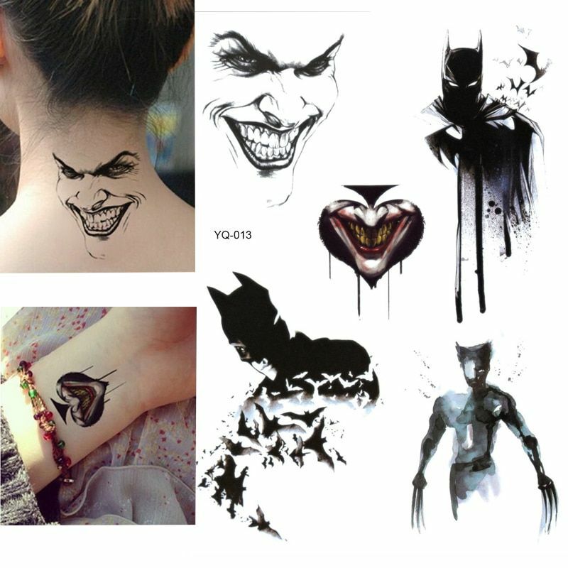 Batman Temporary Tattoos Stickers For Kids Boys Superheros Union