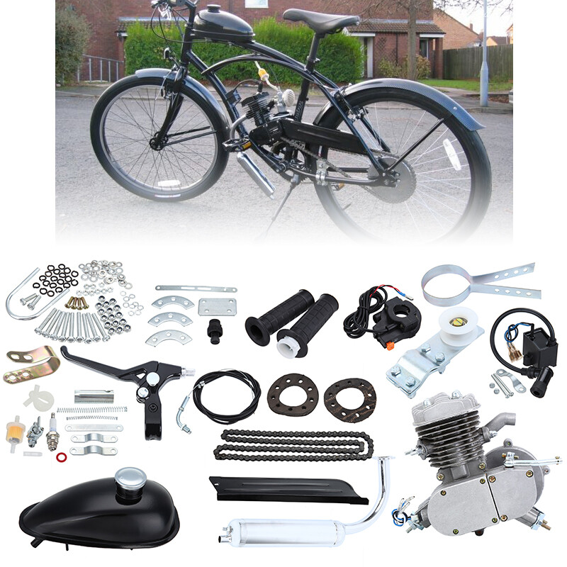 Full Set 80cc Bike Bicycle Motorized 2 Stroke Petrol Gas Motor Engine Kit Set