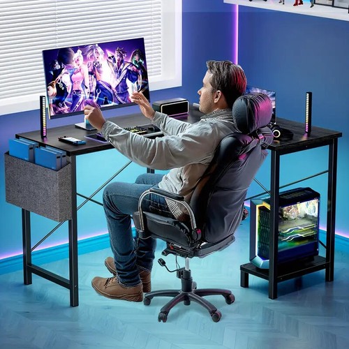 50 Inch L Shaped Gaming Computer Desk-Modern Corner Workstation W/  CPU Stand