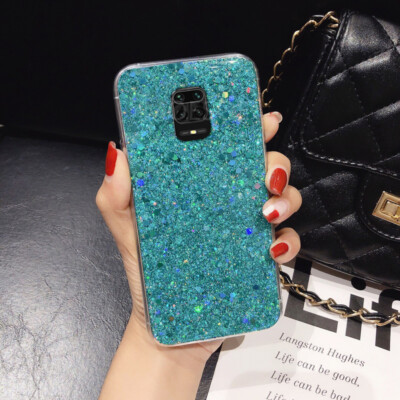 For Xiaomi Redmi Note 10 9s 8 7 Pro Shockproof Bling Glitter Silicone Case Cover