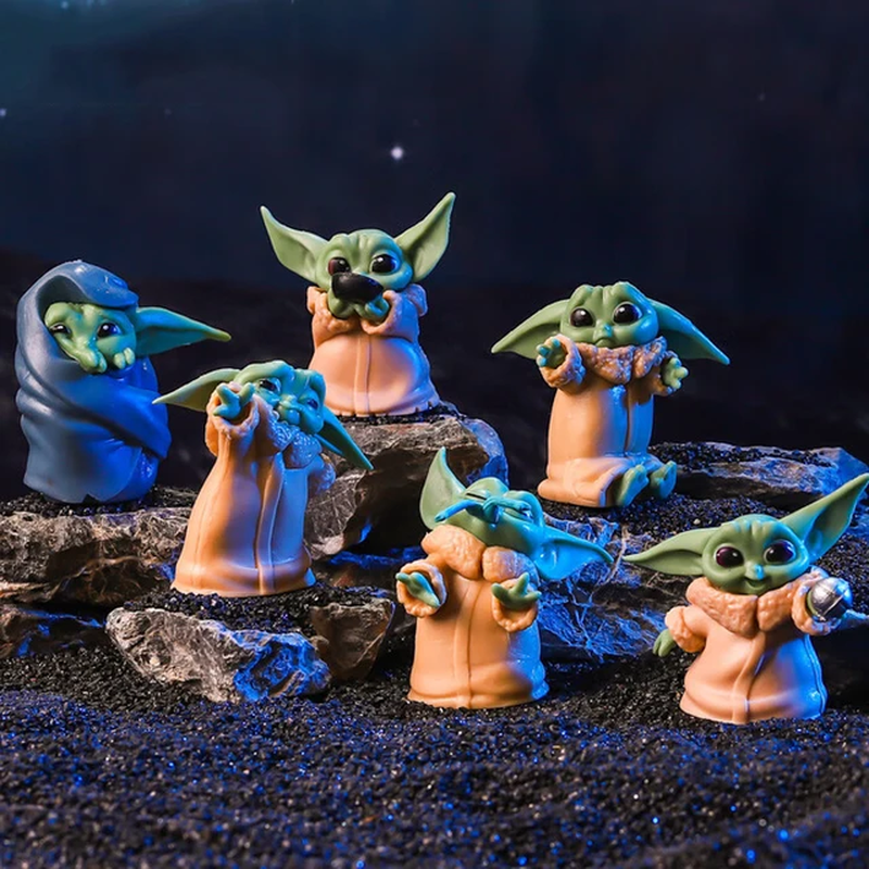 Disney Star Wars 4-6Cm Toy Master Baby Yoda Darth PVC Action Figure Anime Figure